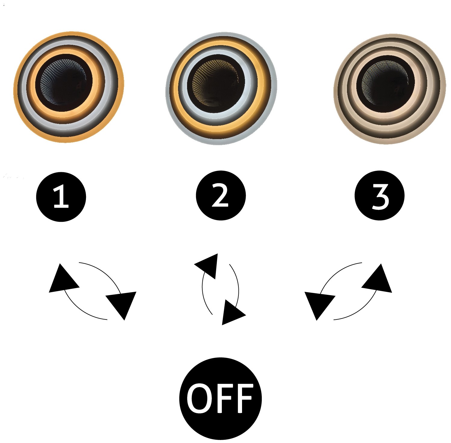 Nástěnné designové led svítidlo -Noah s dálkovým ovládáním